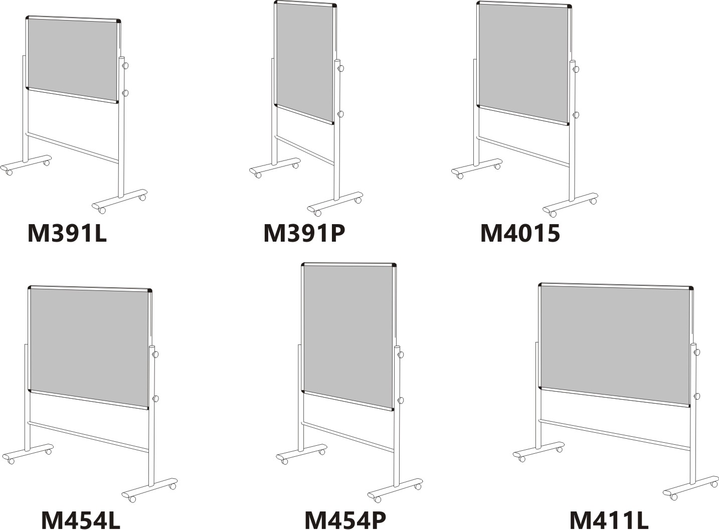 Double Sided Mobile Noticeboard